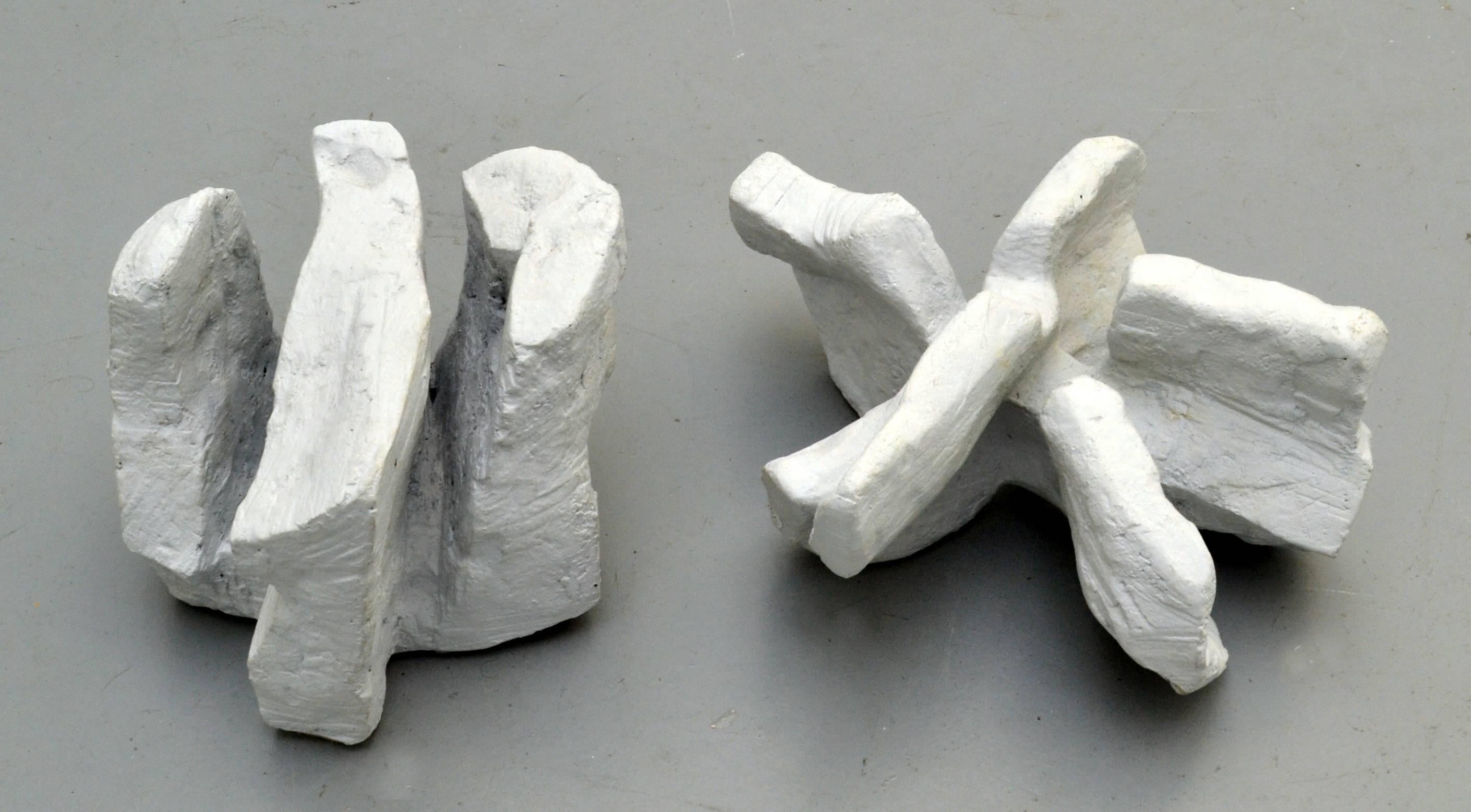 Chalk White Abstract Sculpture by Bryan Blow 1 For Sale 2