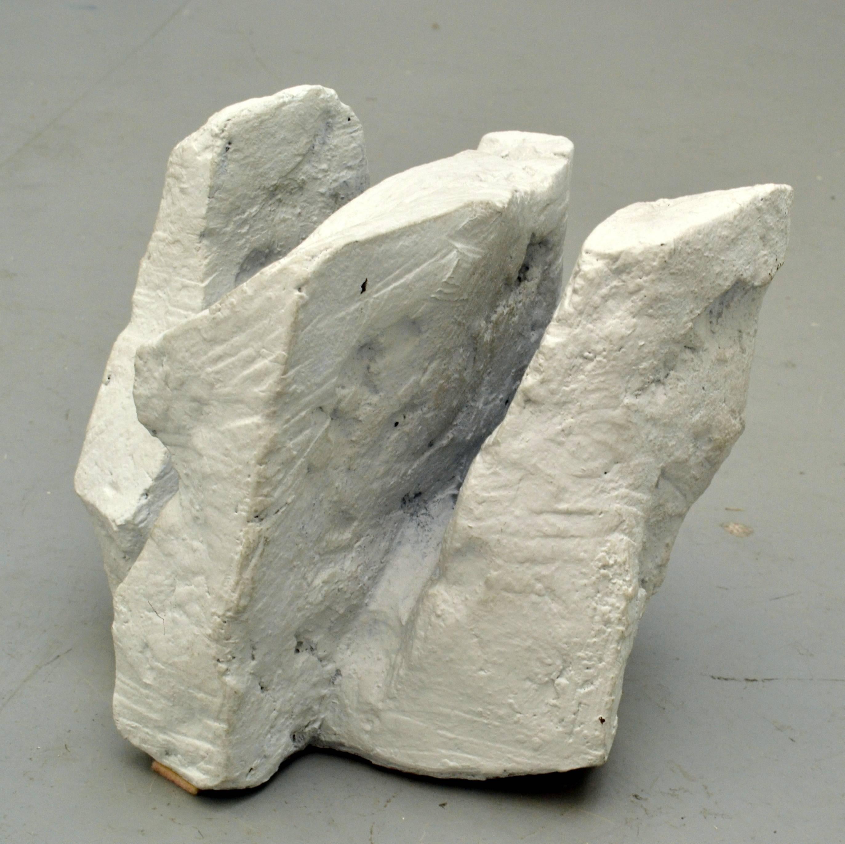 Late 20th Century Chalk White Abstract Sculpture by Bryan Blow 1 For Sale