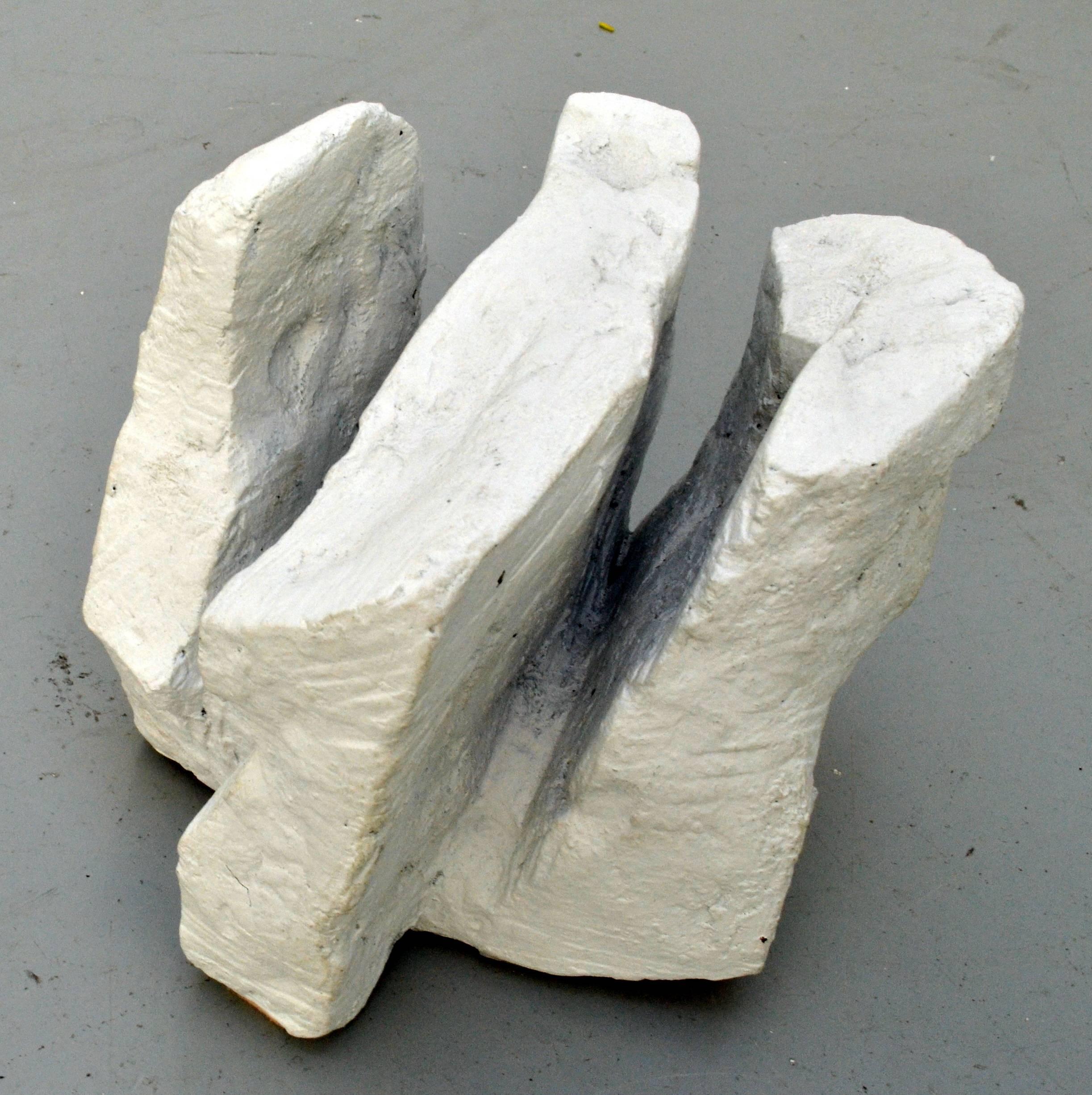 Ceramic Chalk White Abstract Sculpture by Bryan Blow 1 For Sale