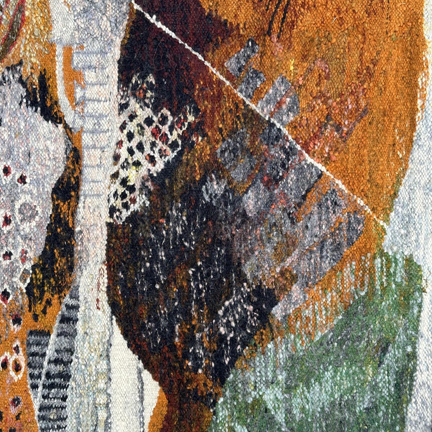 Goblin Hand Woven in Wool, Poland 1955, Abstraction of a Landscape For Sale 1