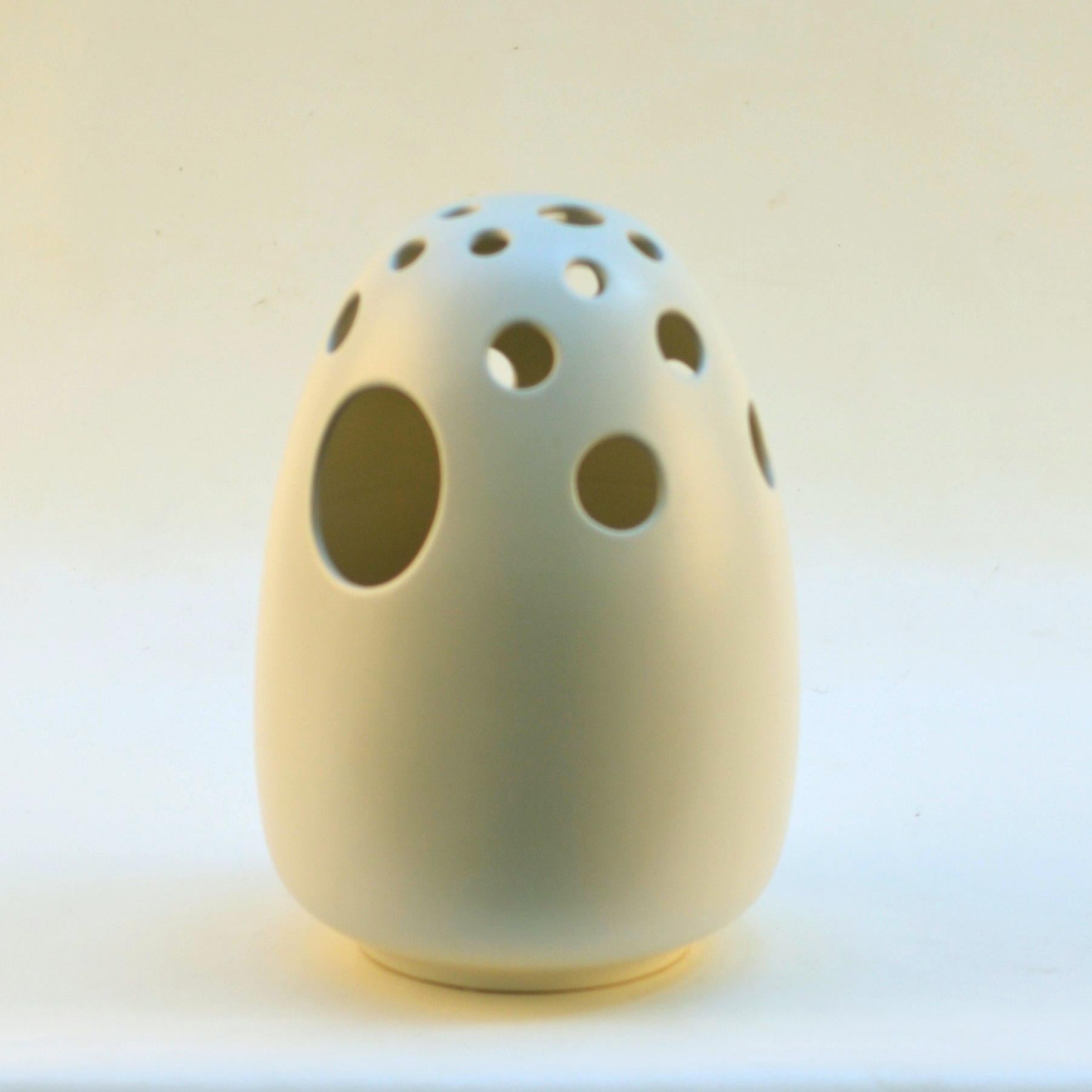 Portuguese Pair of Large Sculptural Cream Ceramic Vases For Sale