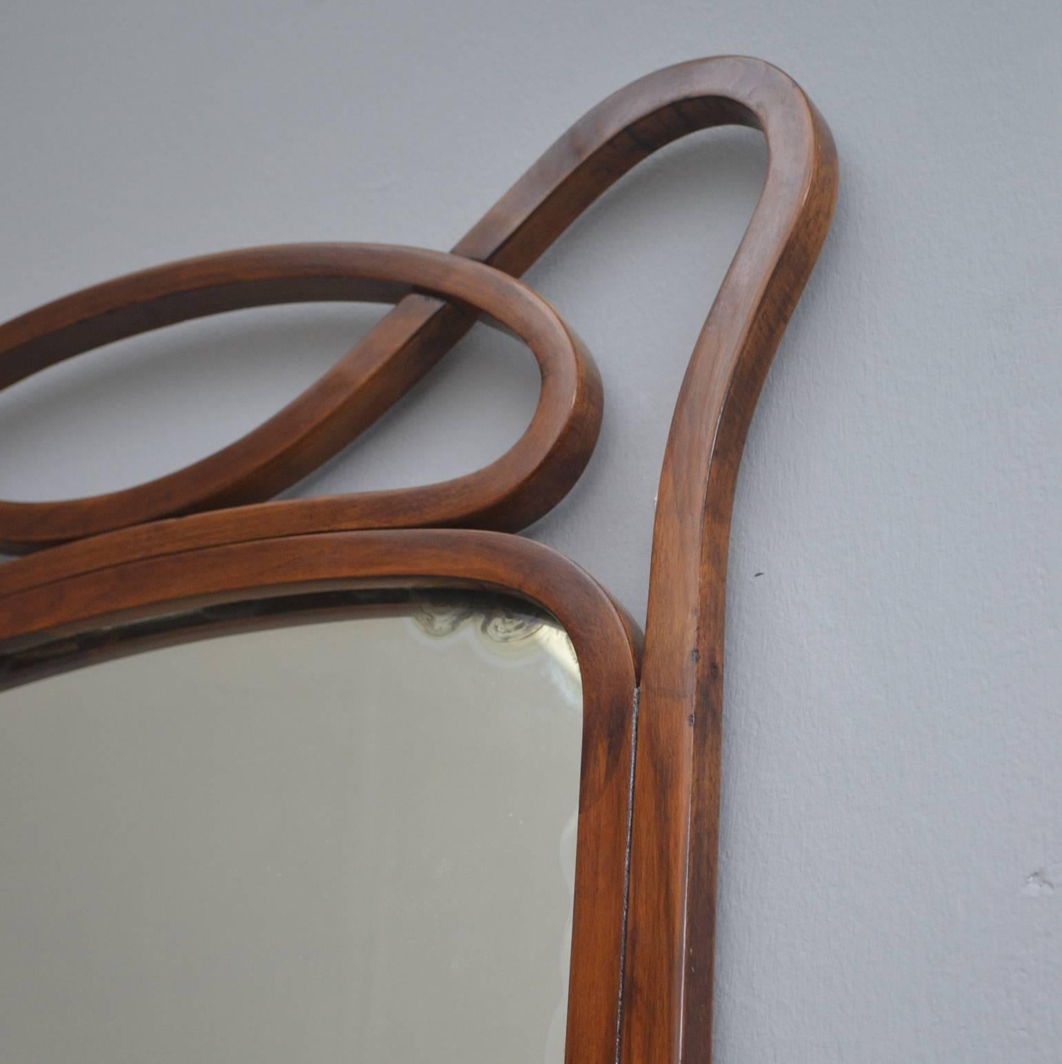 Art Nouveau Thonet Bentwood Mirror and Console Stand