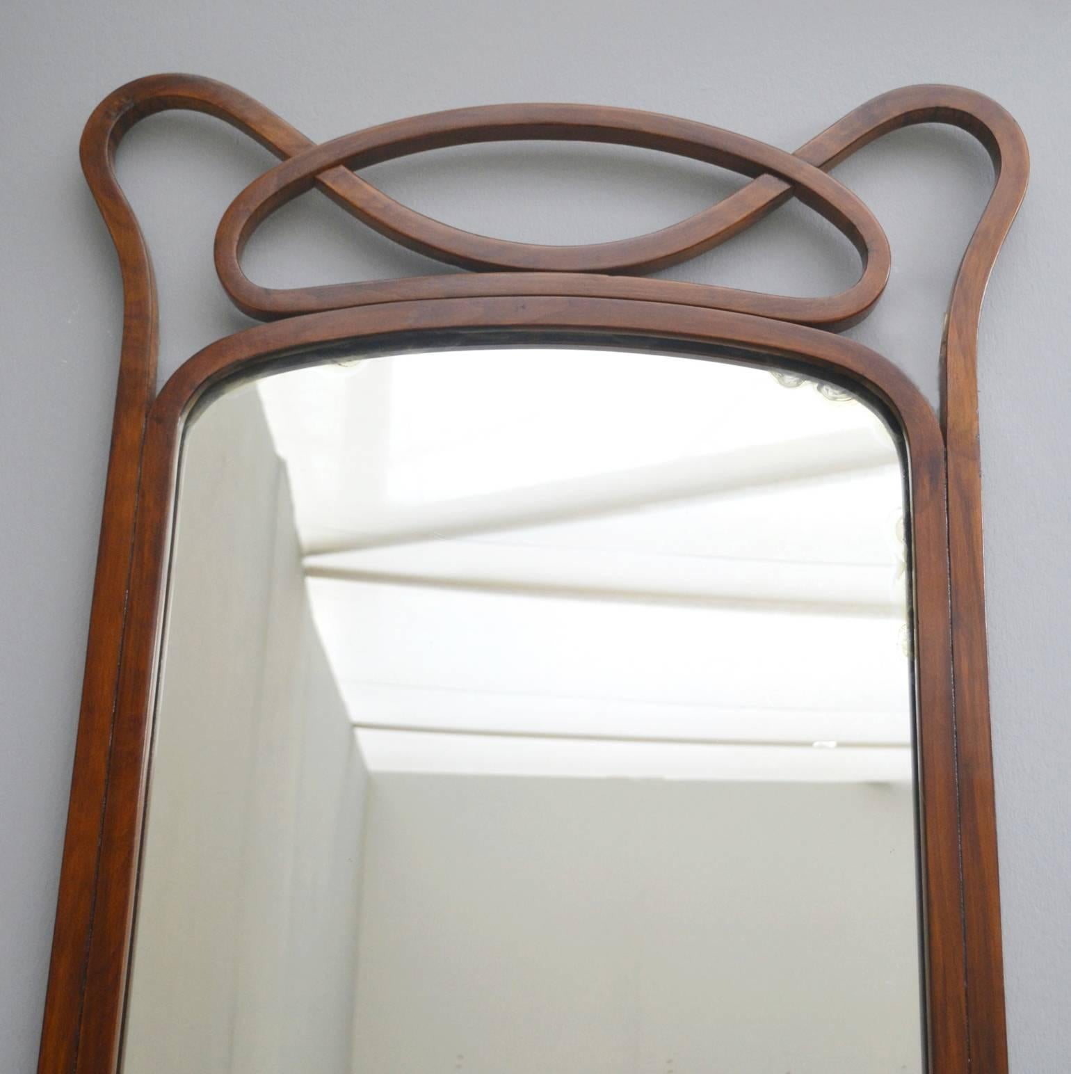 Early 20th Century Thonet Bentwood Mirror and Console Stand