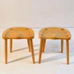 Studio Stools in Blond Wood by Robert Roakes, USA, 1970s