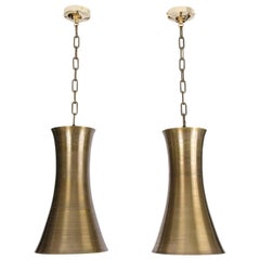 Pair of Bronze Hourglass Pendants