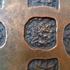 Bronze Push and Pull Art Door Handle with Abstract Motive