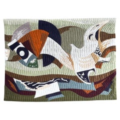 Abstract Tapestry in Wool by Maria Flavia de Monsaraz Lisbon ca. 1970