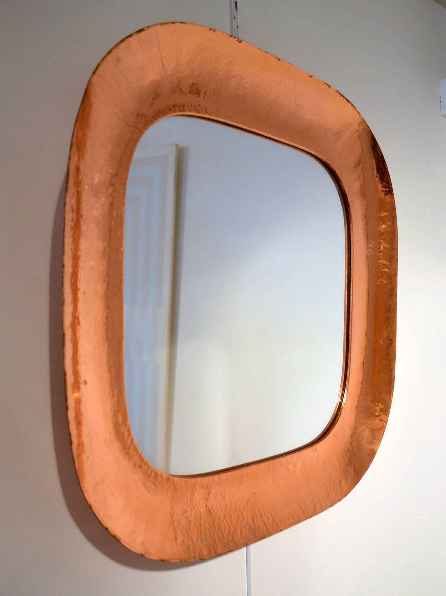 copper square mirror