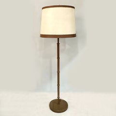 Lampadaires de style « Mid-Century Modern » en cuir et parchemin, Allemagne, 1960