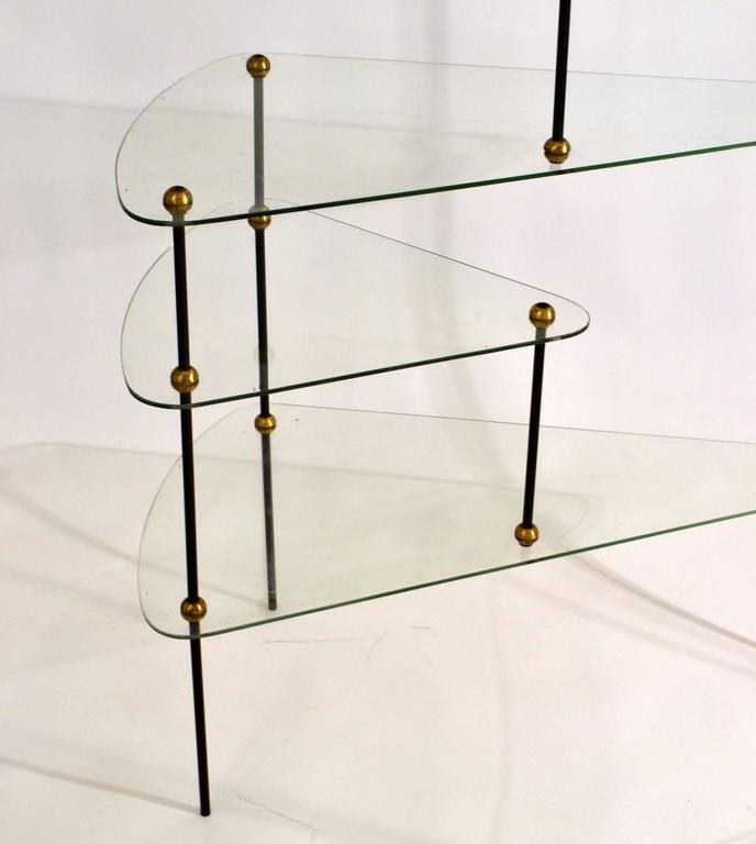 Freeform Modular Glass Shelving Unit, French, 1950s at 1stDibs