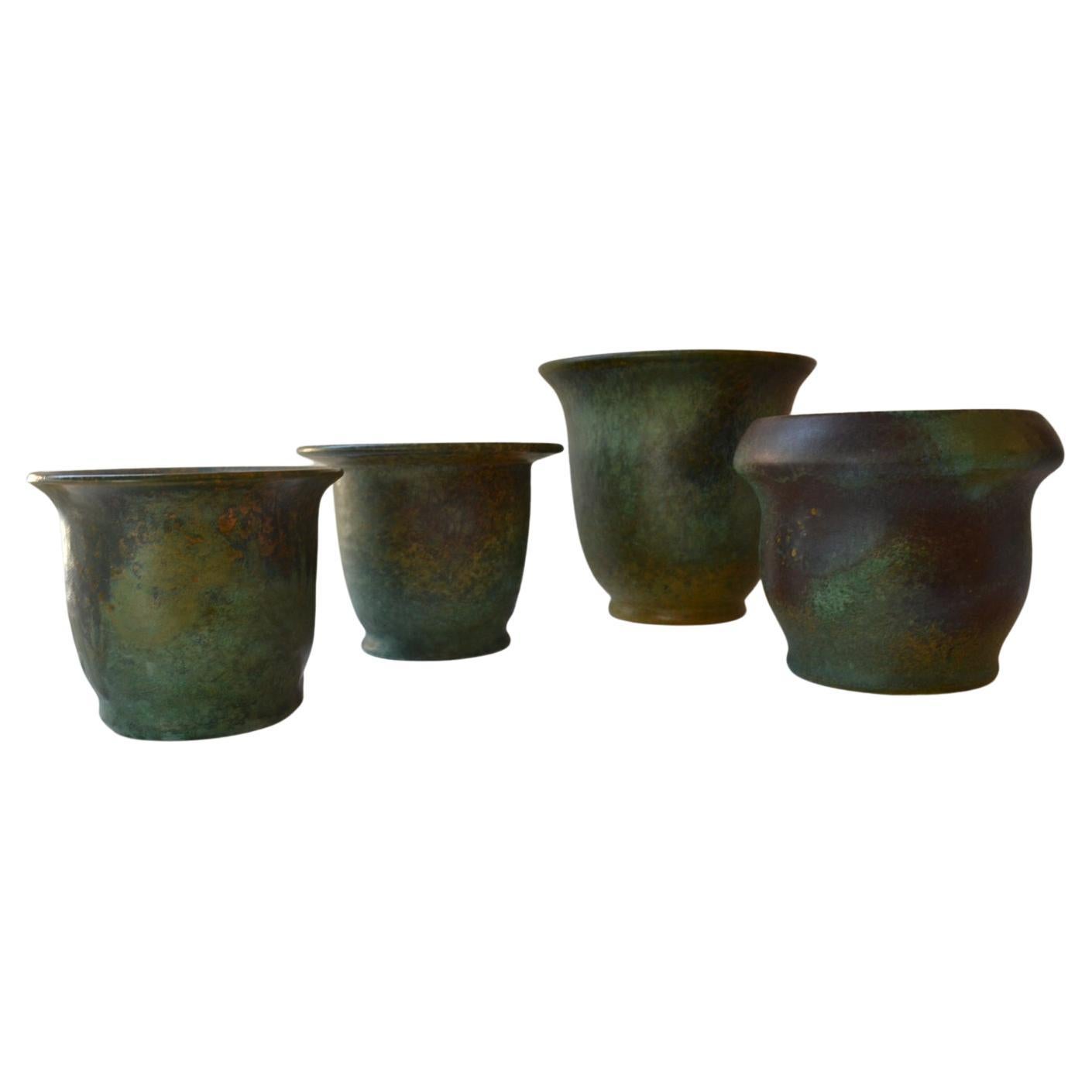 Art Deco Ceramic Vases or Plant Pots by Frans Van Katwijk For Sale