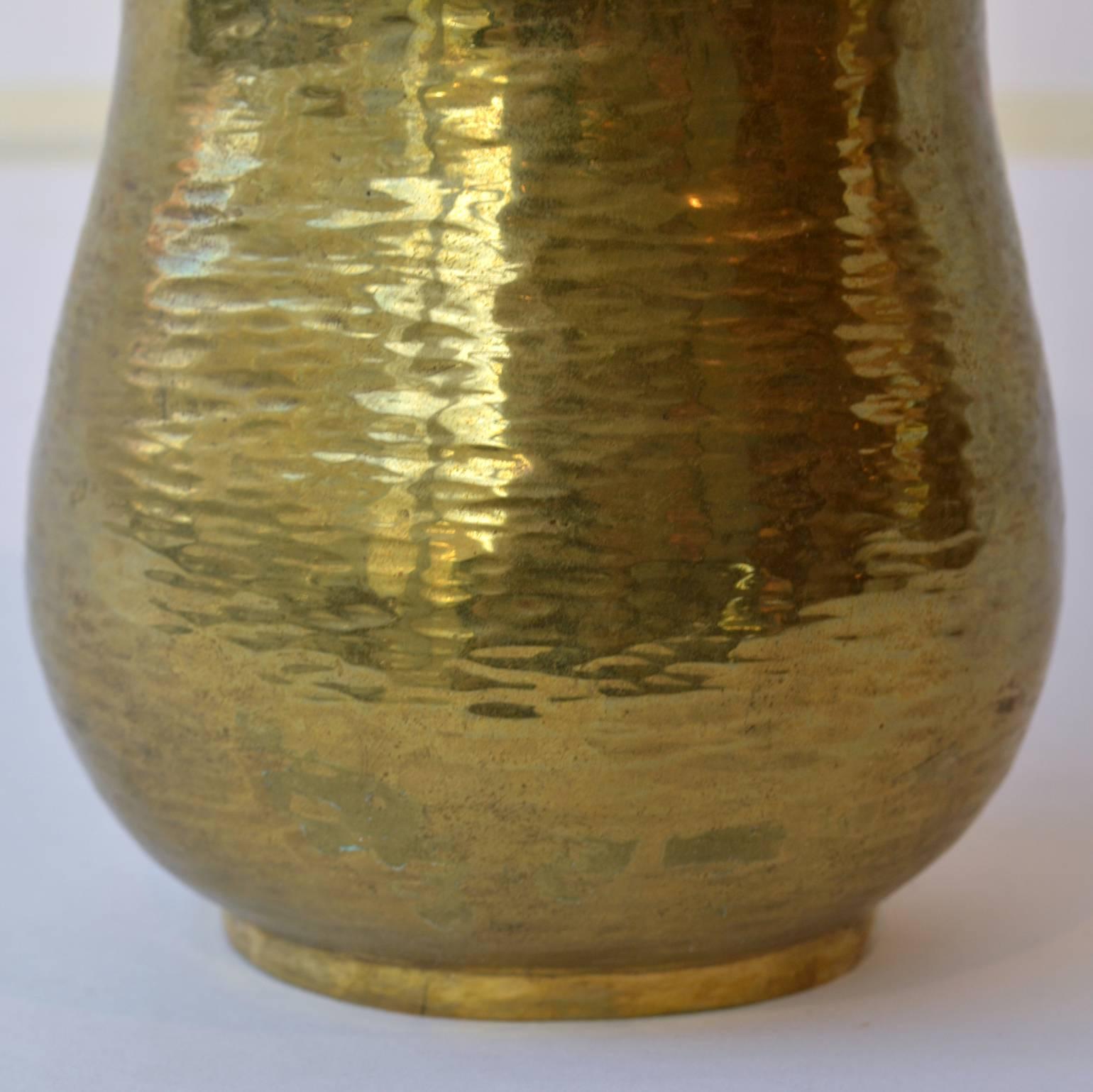 Mid-Century Modern Curvaceous Handcrafted Brass Container by Franz Peters  1950s