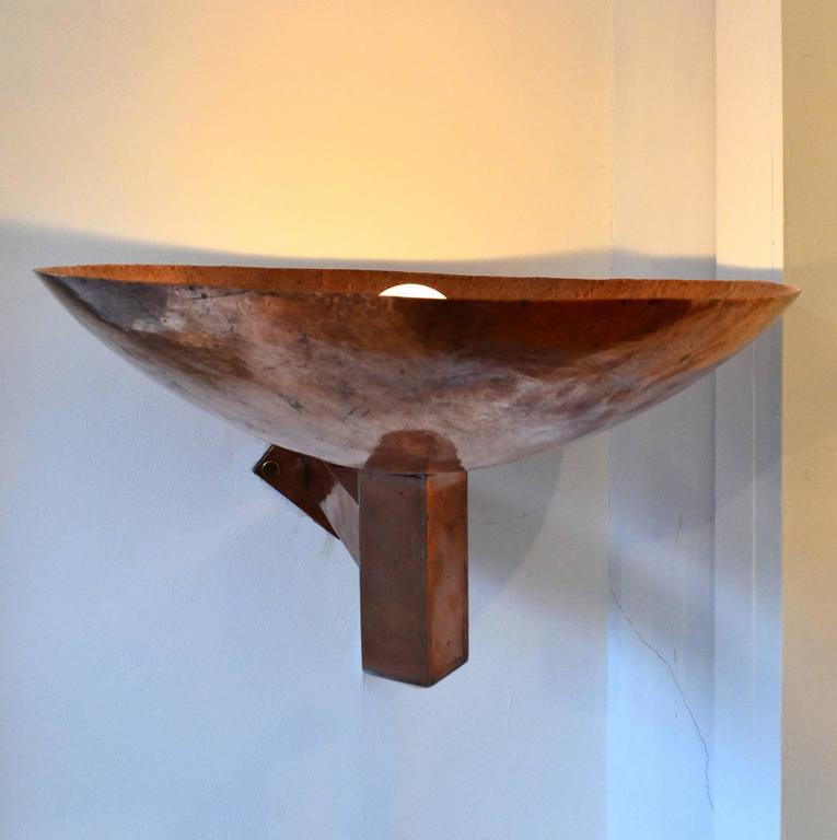 Art Deco Copper Wall Uplighter Sconces For Sale at 1stdibs
