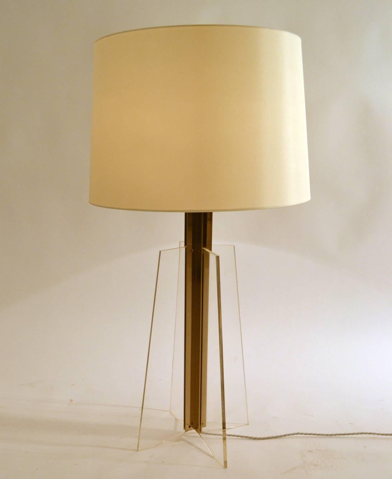 Mid-Century Modern 1960s Pair of Minimal Kaiser Table Lamps