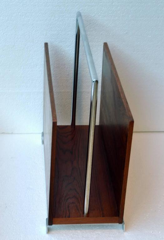 Minimalist 1960s Rosewood Magazine Rack at 1stDibs
