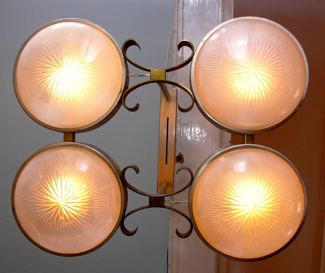 Italian 1960's Gamma Chandelier with Four Lamps by Sergio Mazza for Artemide, Italy