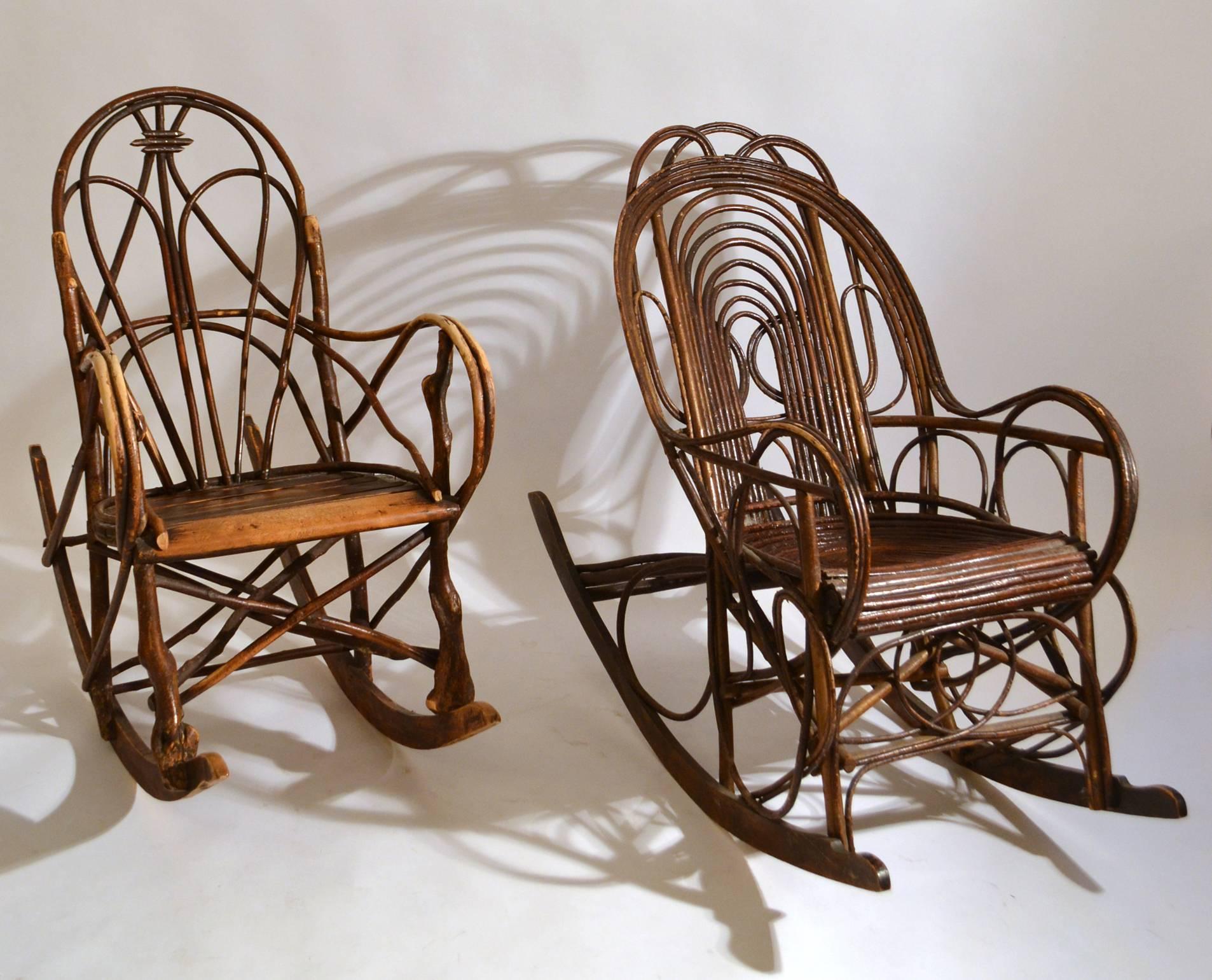 bent willow rocking chair