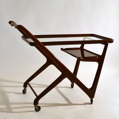 1950s Mahogany Cesare Lacca Cocktail Trolley for Cassina