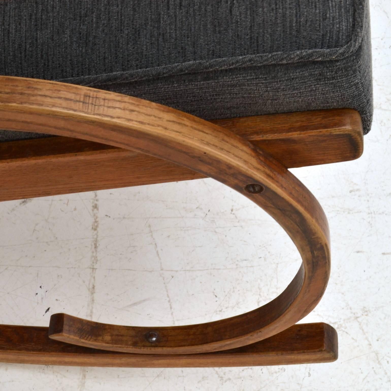  1930's Strong Modernist Design Czech Rocking Chair in Bentwood 2