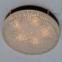 Ciondolo in vetro a filo grande e applique di N Leuchten, anni '60