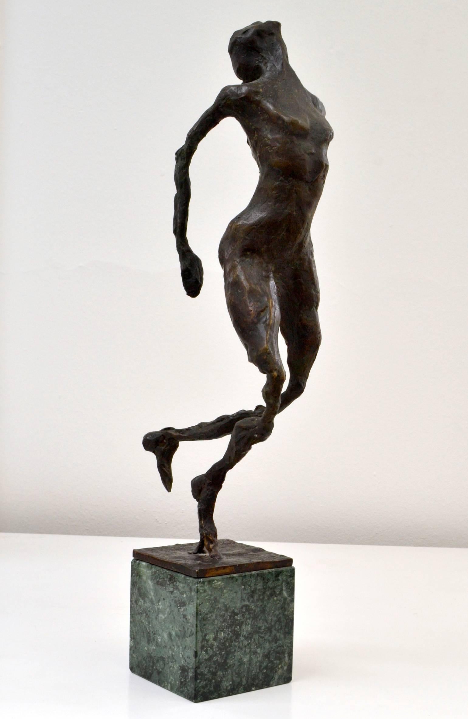 Dynamic Sculpture of a Dancing Figure in Bronze by Frijling, Dutch, 1980s 1