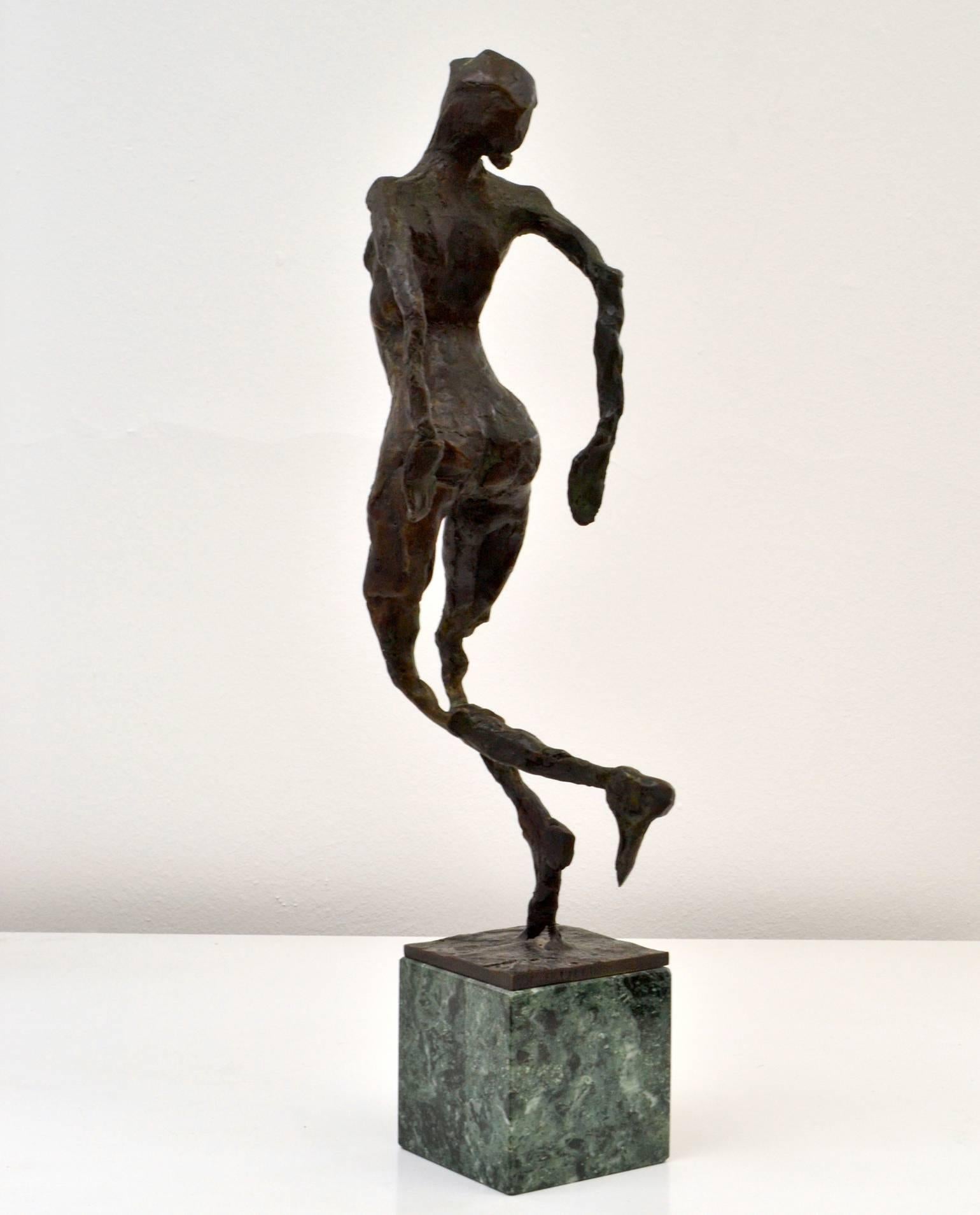 Dynamic Sculpture of a Dancing Figure in Bronze by Frijling, Dutch, 1980s 2