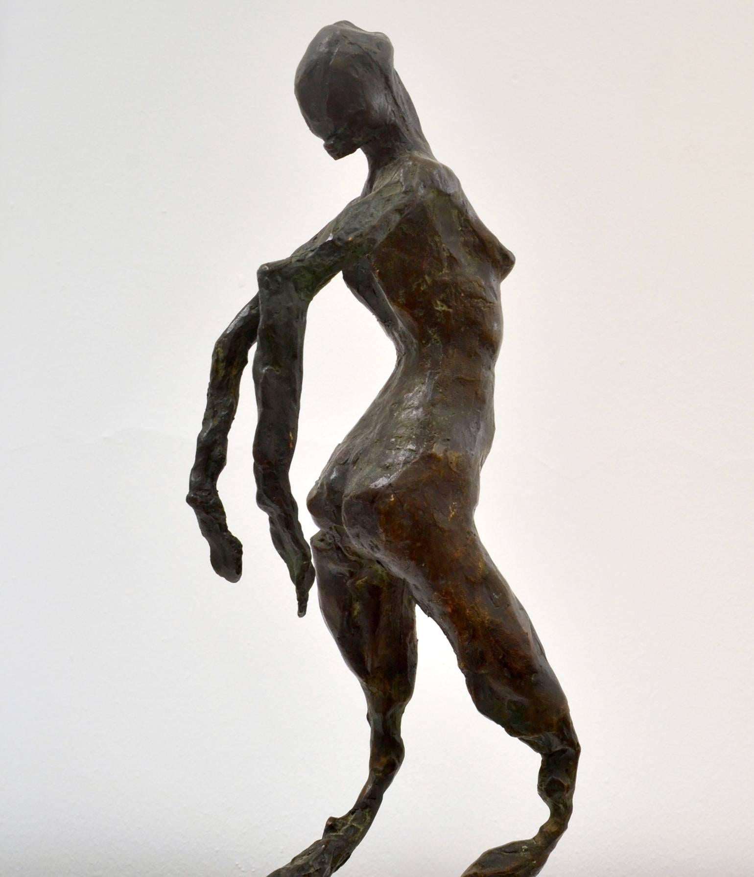 20th Century Dynamic Sculpture of a Dancing Figure in Bronze by Frijling, Dutch, 1980s