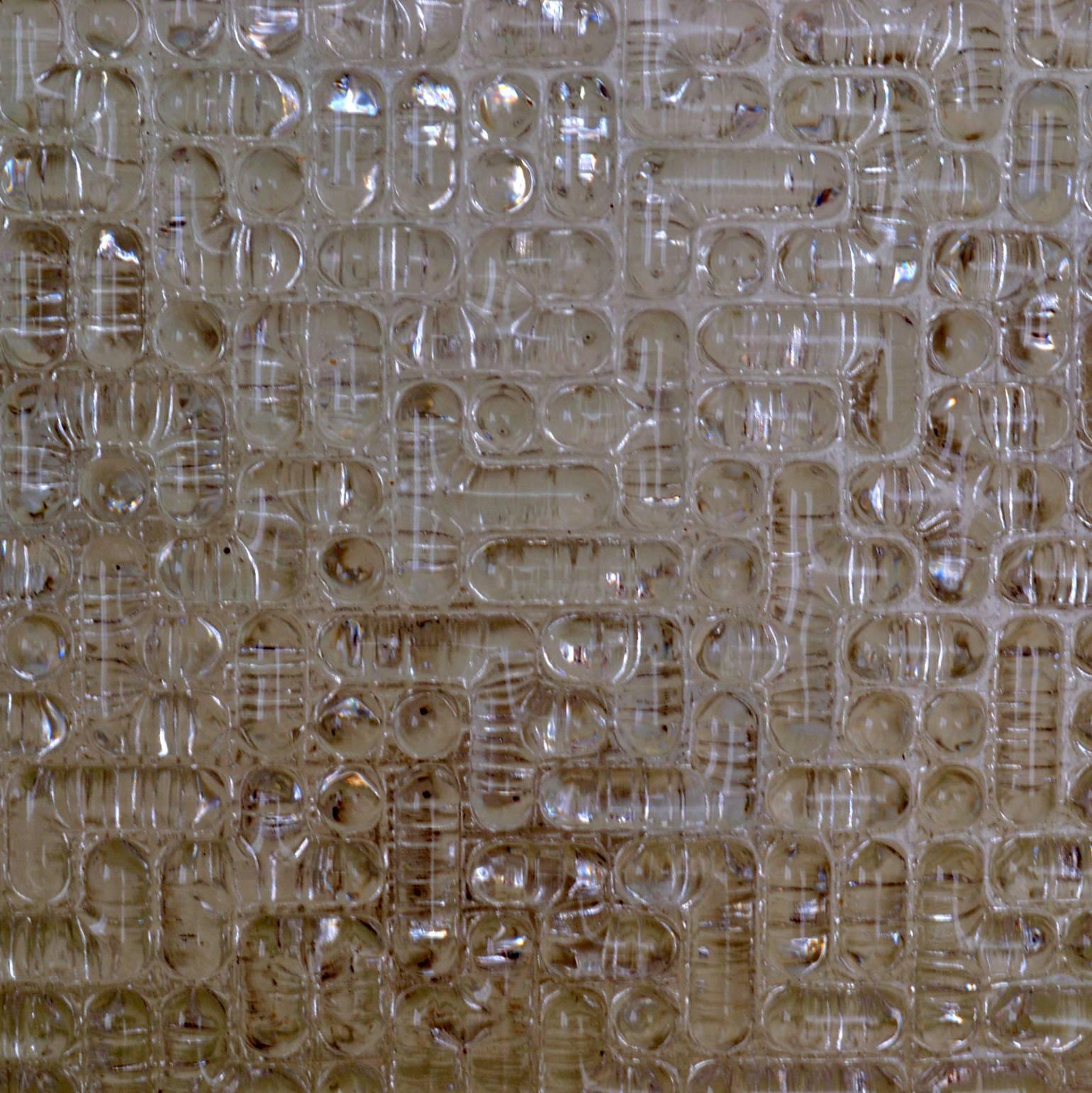 Set of Four Large 1960s Flush Mount Glass Pendant by N Leuchten 2