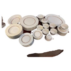 Theodore Haviland Ashley Bone China Dinnerware Set, Mid-Century Style