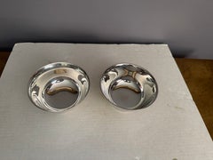 Vintage silver plate bowls by Oneida Silversmiths and WeberWilcox IS. a pair