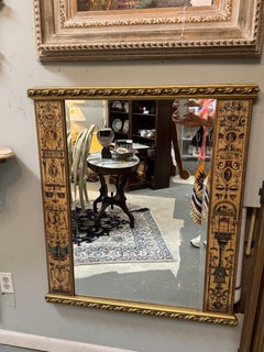 Vintage Neoclassical-Style Gilt Mirror with Decorative Figural Panels
