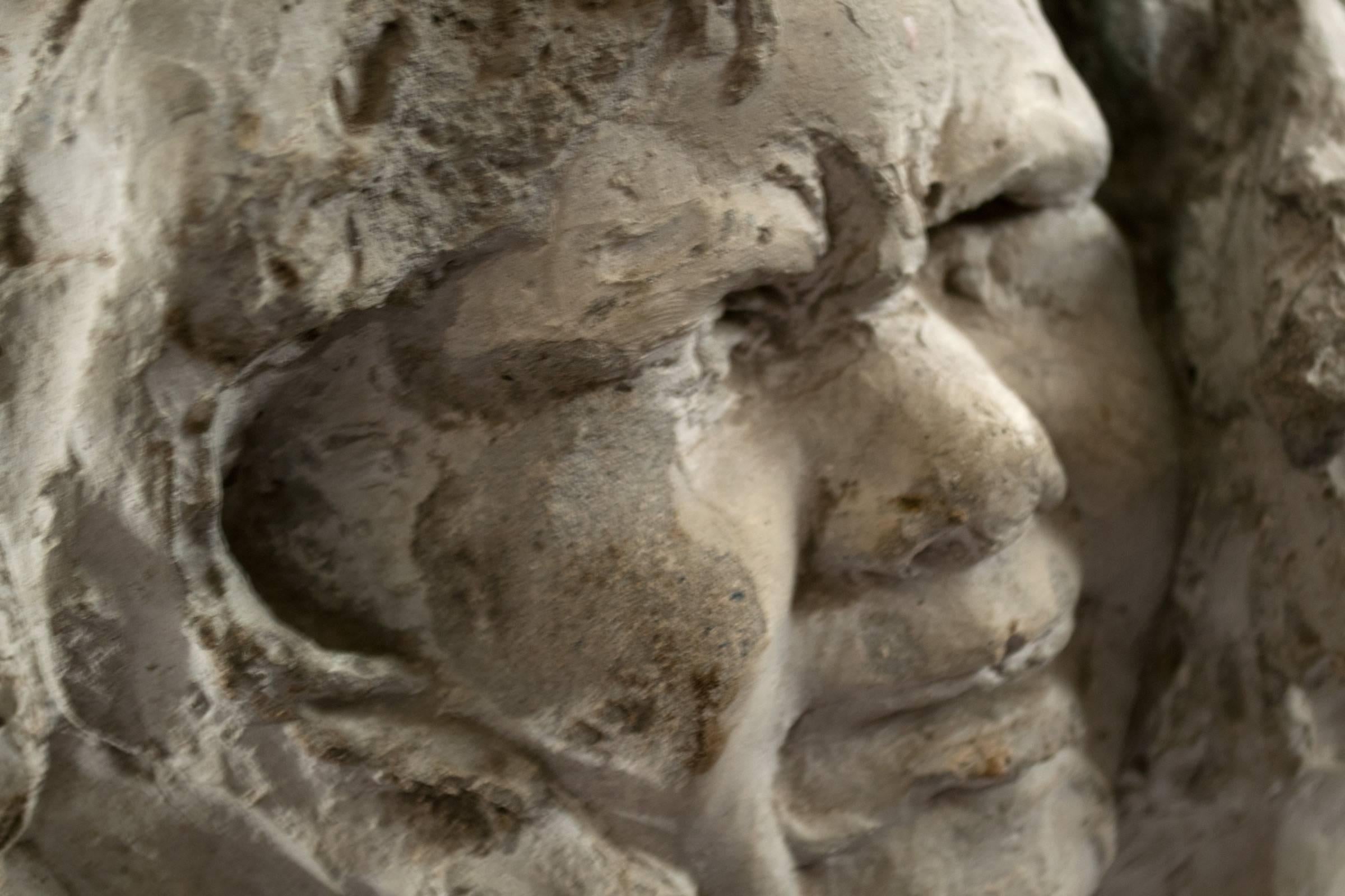 Plaster Study of a Head by Solon Borglum In Good Condition For Sale In Salt Lake City, UT