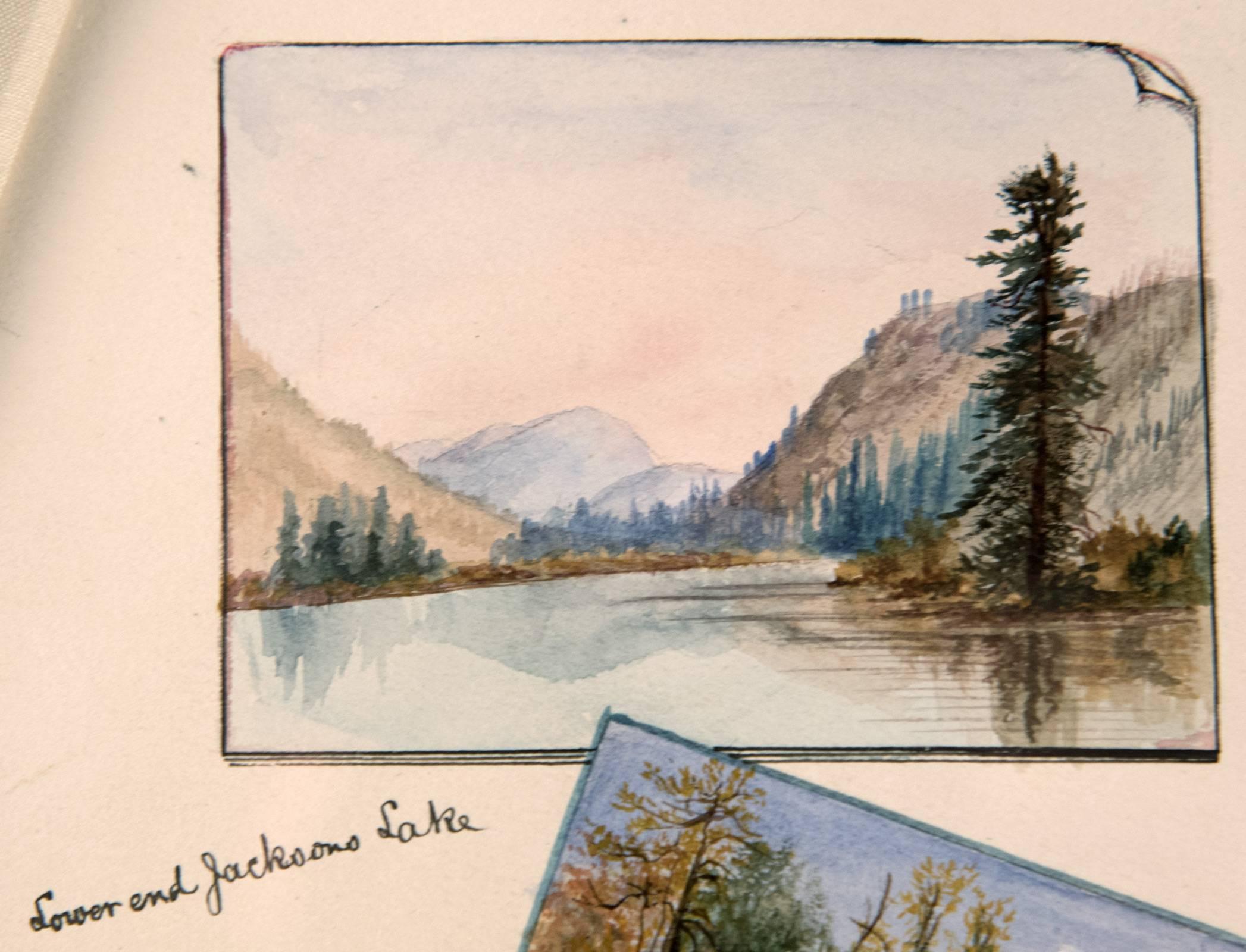 19th Century Watercolour Scenes of Jackson Hole, Wyoming by George Beard In Good Condition For Sale In Salt Lake City, UT