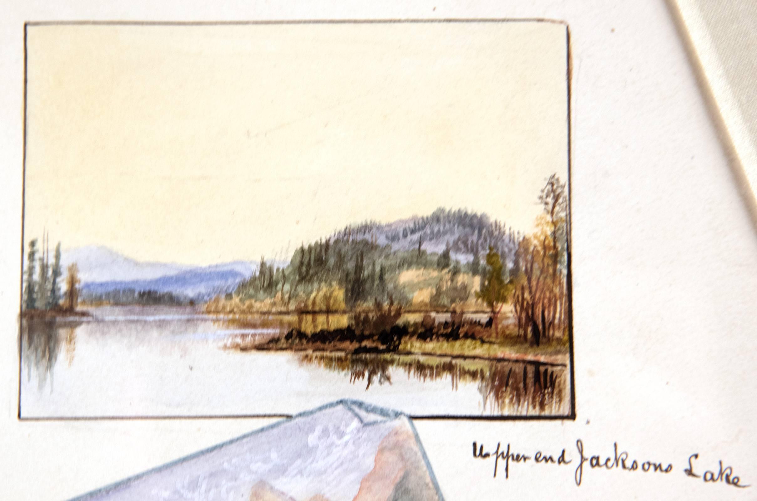 Paper 19th Century Watercolour Scenes of Jackson Hole, Wyoming by George Beard For Sale