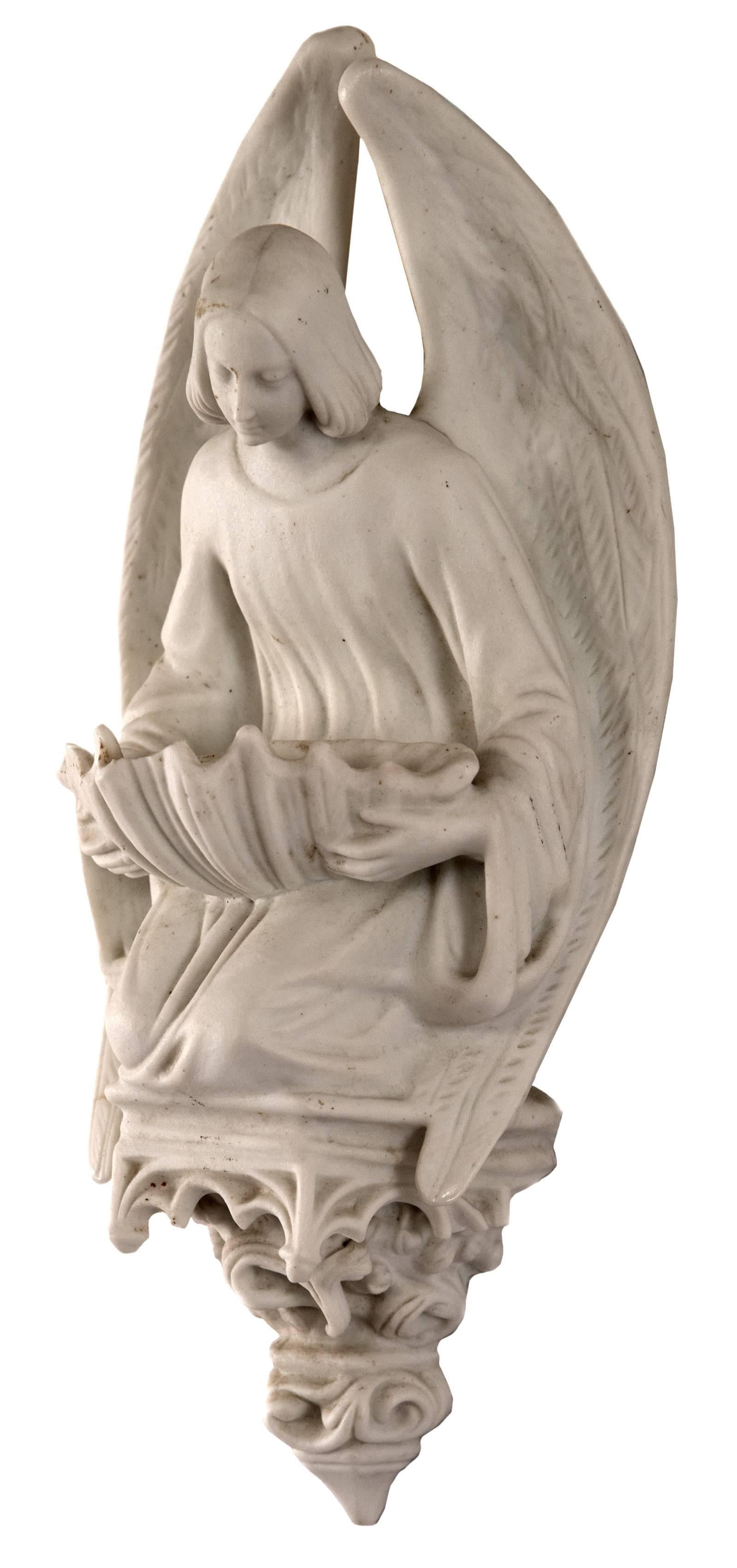 angel holy water font