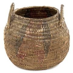 Twined Native American Handled Basket 12