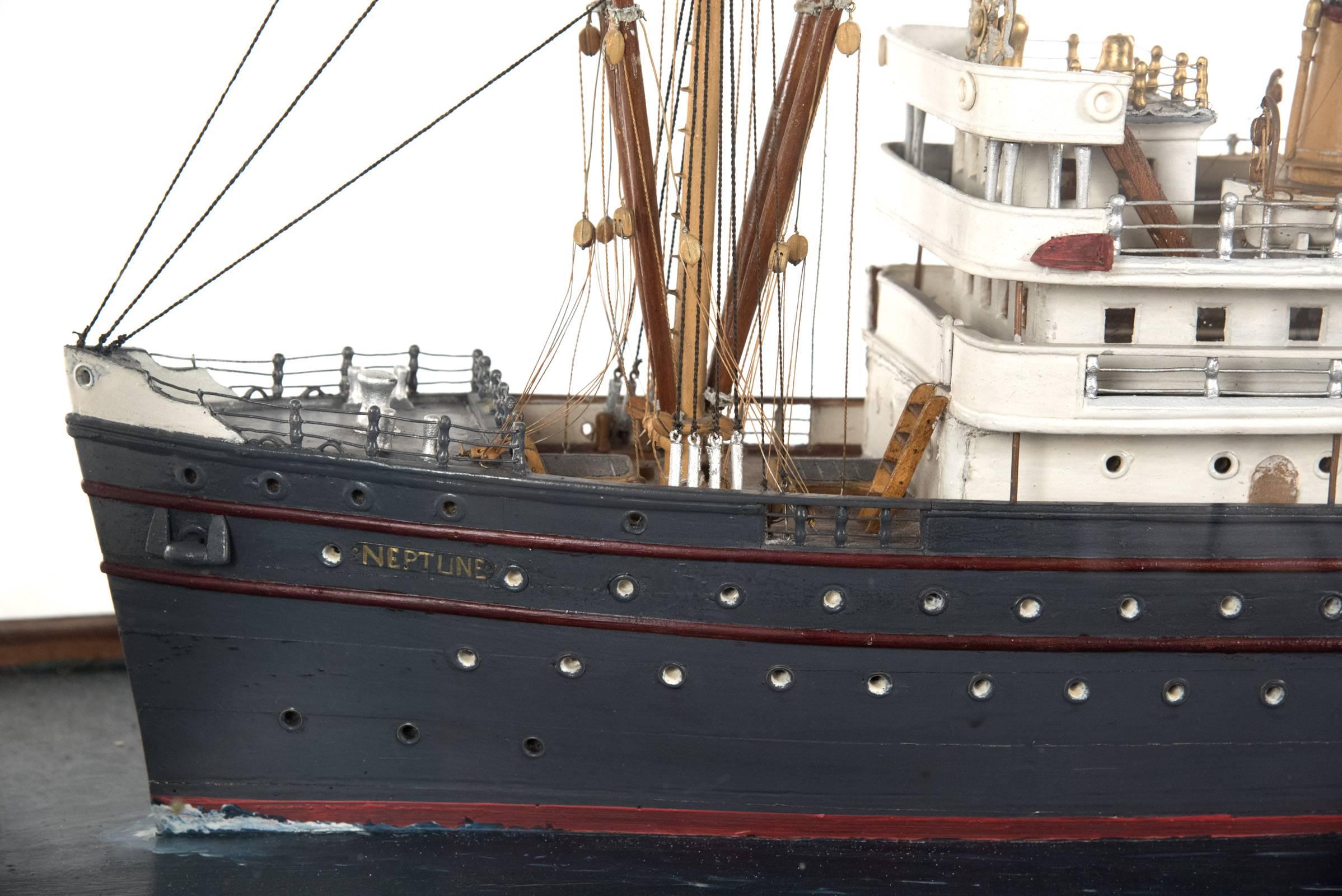 20th Century Cased Wooden Model of the Neptune For Sale