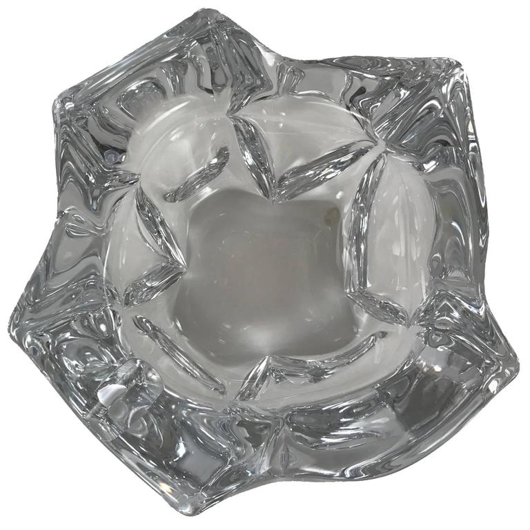 Daum France Abstract Crystal Ashtray at 1stDibs