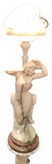 Alabaster and Marble Neoclassical Figural Floor Lamp