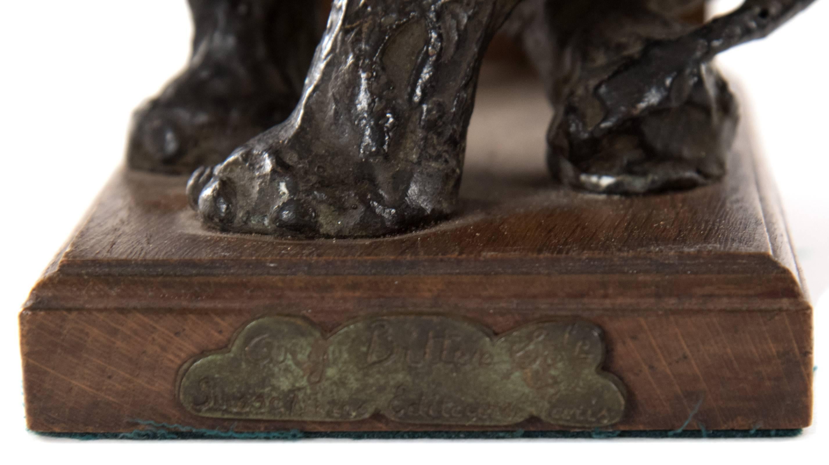 20th Century French Bronze Elephant Bookends For Sale