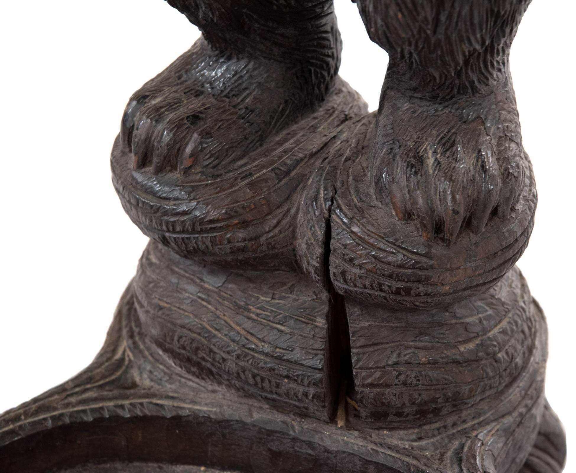 German Black Forest Carved Bear Umbrella Stand In Good Condition For Sale In Salt Lake City, UT