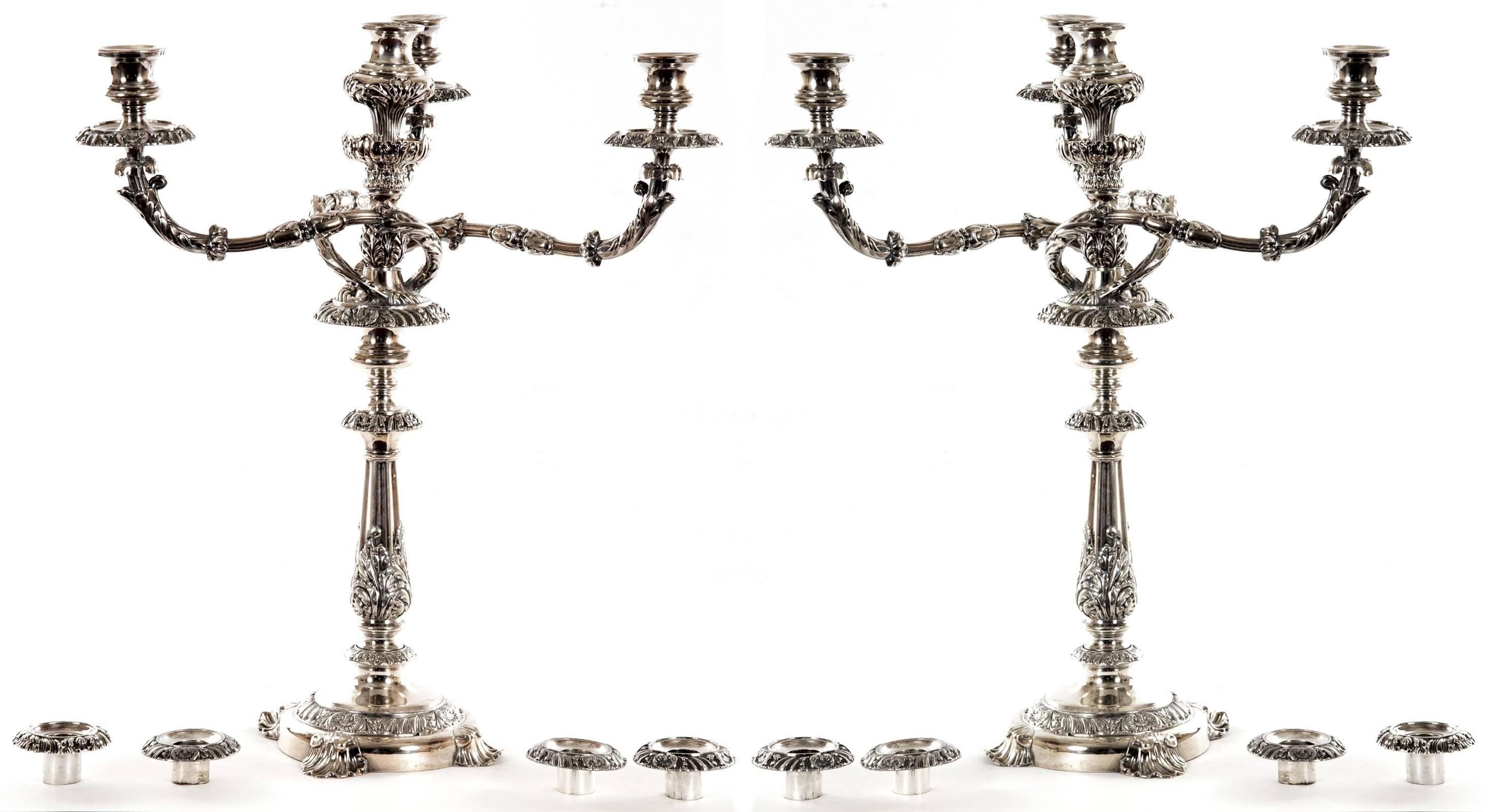 silver plated candelabras for sale