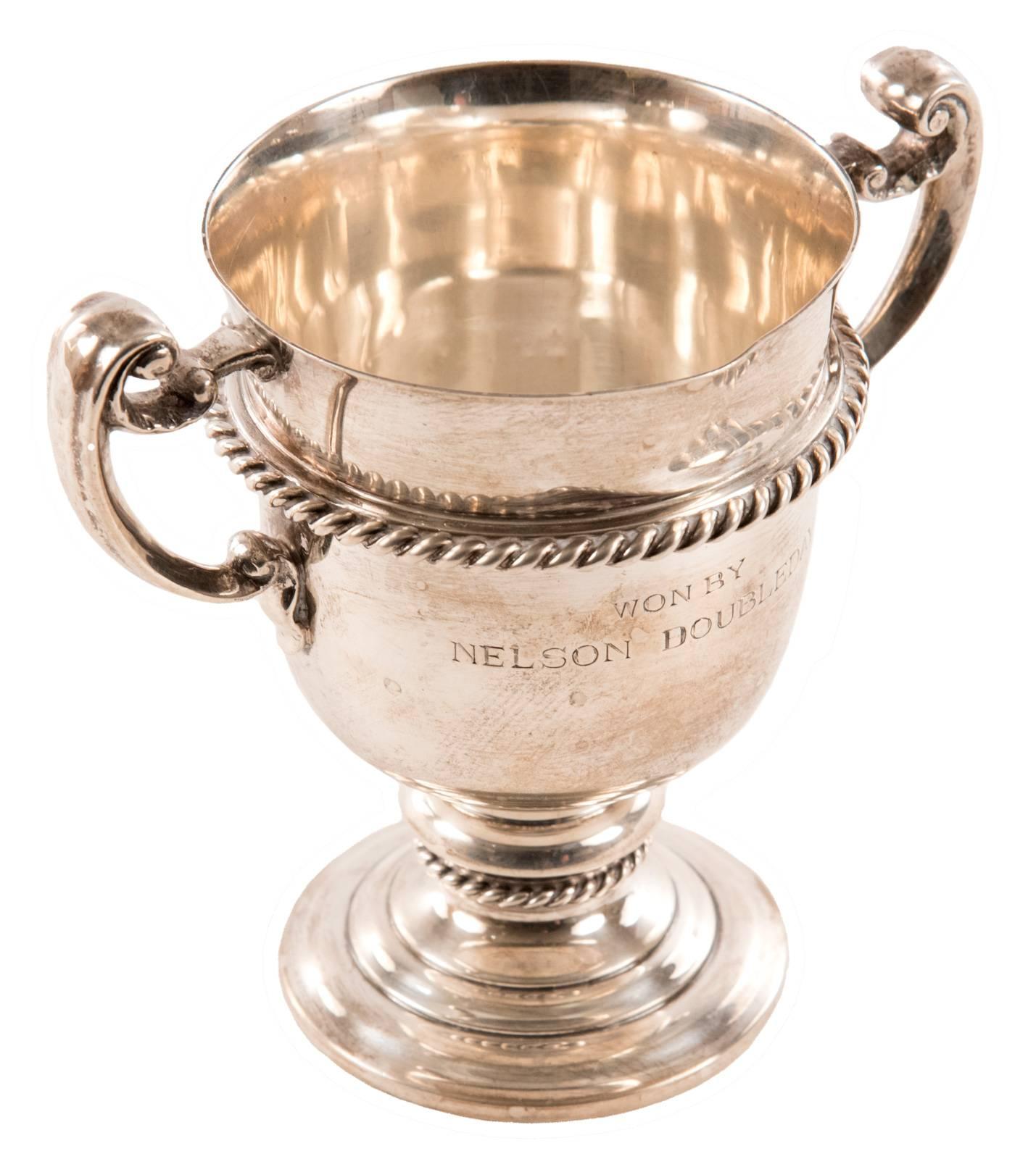 American Sterling Silver Golfing Trophy Cup Awarded to Nelson Doubleday