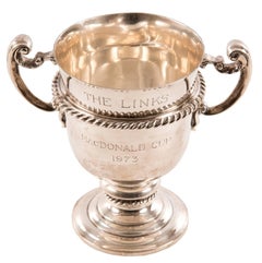 Sterling Silver Golfing Trophy Cup Awarded to Nelson Doubleday