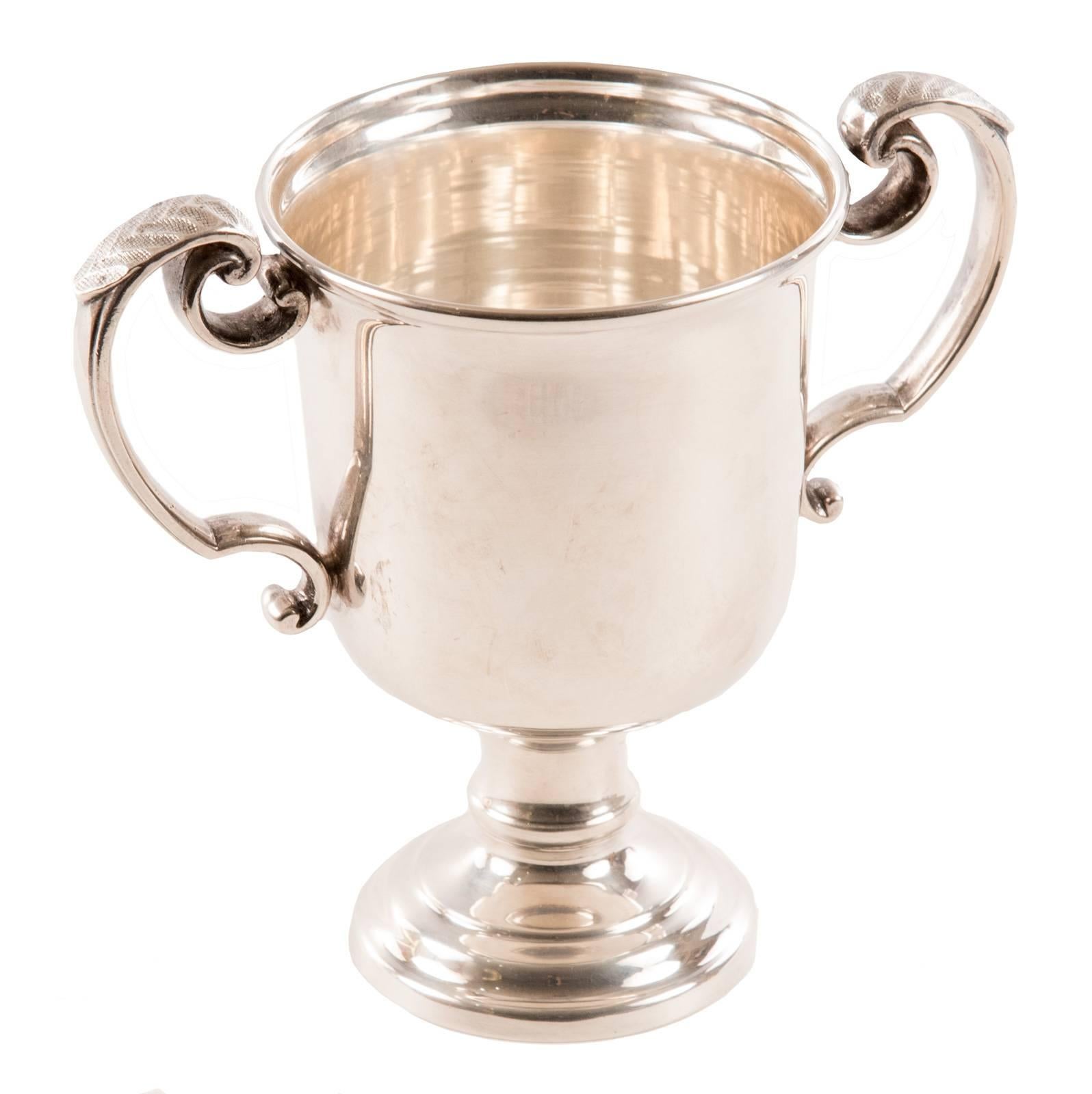 John R. Fell memorial tournament sterling silver trophy cup engraved with inscription 