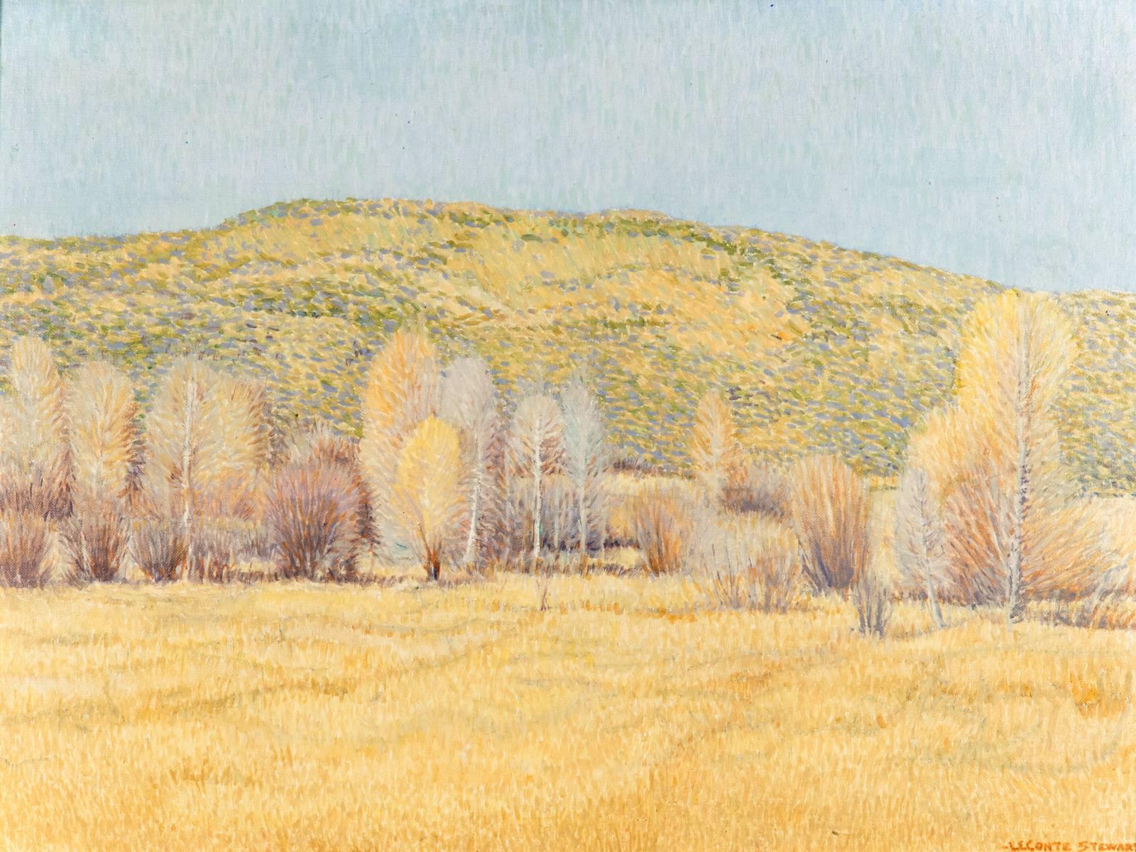 American artist LeConte Stewart (1891–1990) was primarily known for his unidealized landscapes of rural Utah. Stewart captured the land with its contemporary inflections, seeing raw beauty in the hard lands. There was an urgency in his work, the