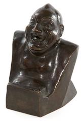 Bronze Statue "The Laughing Buddha" by Enrico Caruso