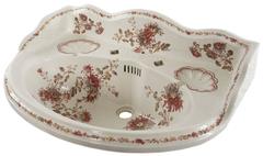 Victorian Porcelain Basin with Transfer Polychromatic Foliate Design