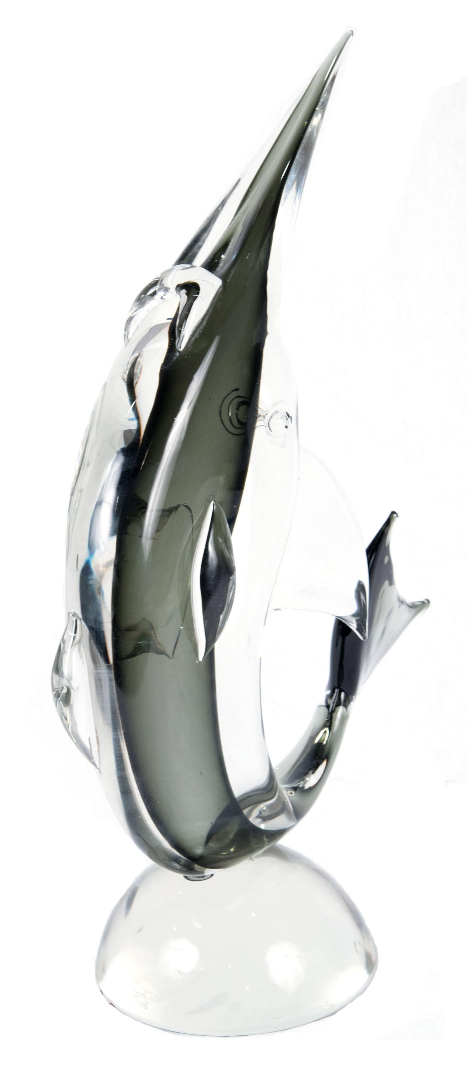 Mid-Century Modern Mid-Century Murano Glass Swordfish For Sale