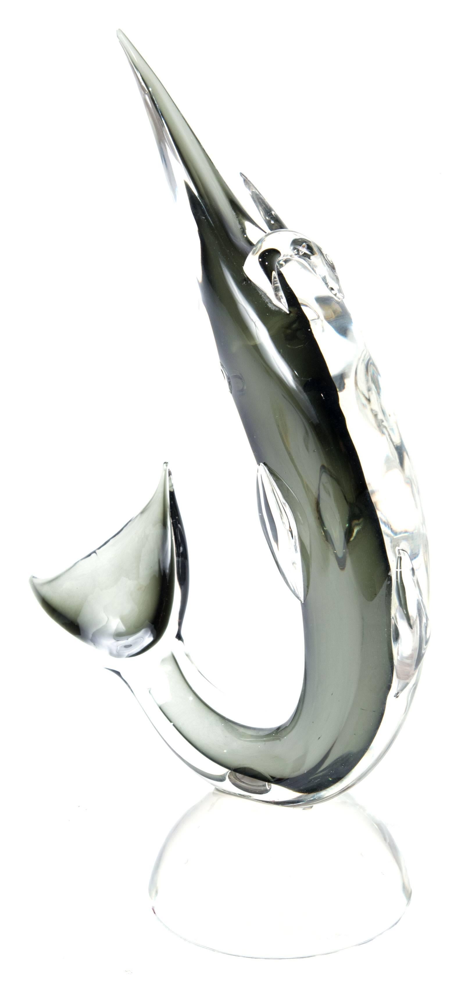 Italian Mid-Century Murano Glass Swordfish For Sale